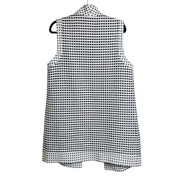 Alice Walk Vest Womens Large Patterned Textured Open Front Sleeveless Layering - Picture 8 of 8
